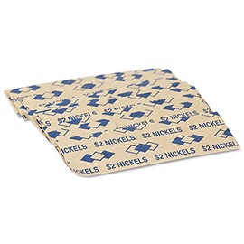 PM Company 53005 Tubular Coin Wrappers, Nickels, 2, Pop-Open Wrappers, 1000/Pack