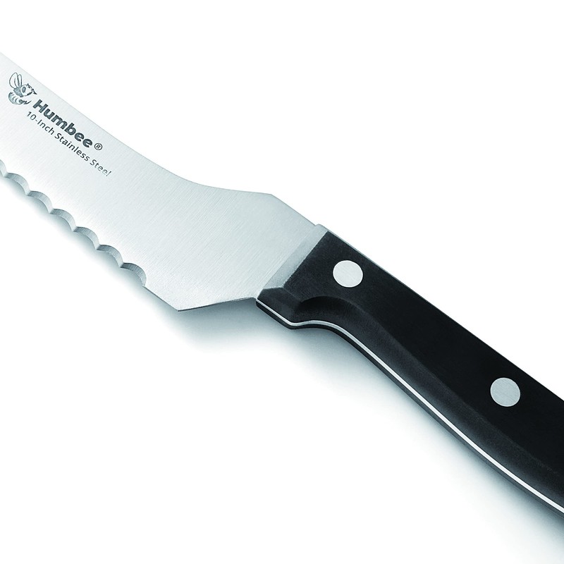 Humbee 10 Inch Serrated Offset Bread Knife, Premium Stainless Steel