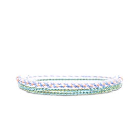 Made by Nami 2 Pcs Wave String Bracelet Set for Men and Women Waterproof & Adjustable Braided Thin Summer Bracelets Set of 2 Beach Accessories (Lilac & Green)