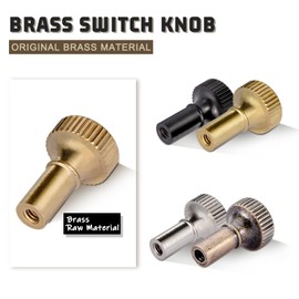 GooChan Lamp Switch Knob,Turn On/Off Brass Light Switch Knob Replacement,Standard Size Twist Switch Knobs,Antique Brass Color (Antique Brass)