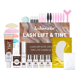 Lash Lift Kit,Brow Lamination Kit, Eyebrow Lamination Kit, Professional Eyelash & Brow 2 IN 1 Perm Kit, Eyebrow lift Kit, Fuller & Thicker Brows Suitable for Salon & Home Use, Lasts For 4-6 Weeks (brown)