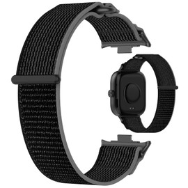 MOTONG Compatible with Xiaomi Smart Band 9 Pro Replacement Band - Nylon Replacement Wrist Band Strap Compatible with Xiaomi Smart Band 9/8 Pro(Nylon Black + Grey)