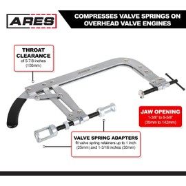 ARES 15017 - Valve Spring Compressor - Compresses Valve Springs on Overhead Valve Engines - Direct Action Compressor Lever Gives Better Visibility During Compression