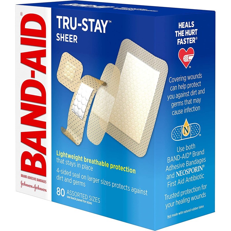 BAND-AID Sheer Strips Assorted 80 Each (Pack of 2)