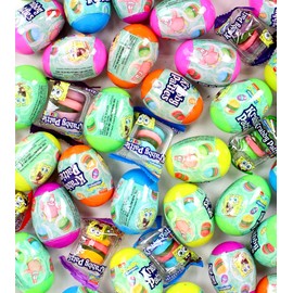SpongeBob SquarePants Krabby Patties Easter Egg Hunt Mix, 16 Plastic Eggs with Gummy Candy, 5 Flavors, 5.08 oz, Easter Basket Fillers
