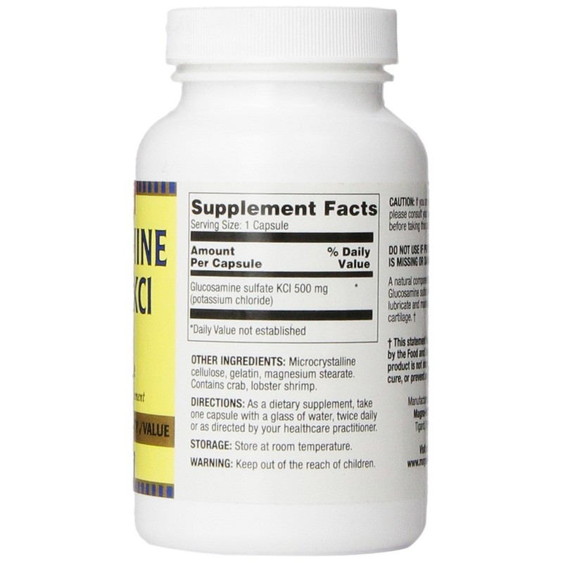 Optimum Glucosamine Sulfate KCI 500mg, 60 Capsules Each (Pack of
