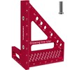 ViewReal Premium Carpenter Square Hole Scribing Ruler Woodworking Square 22.5-90