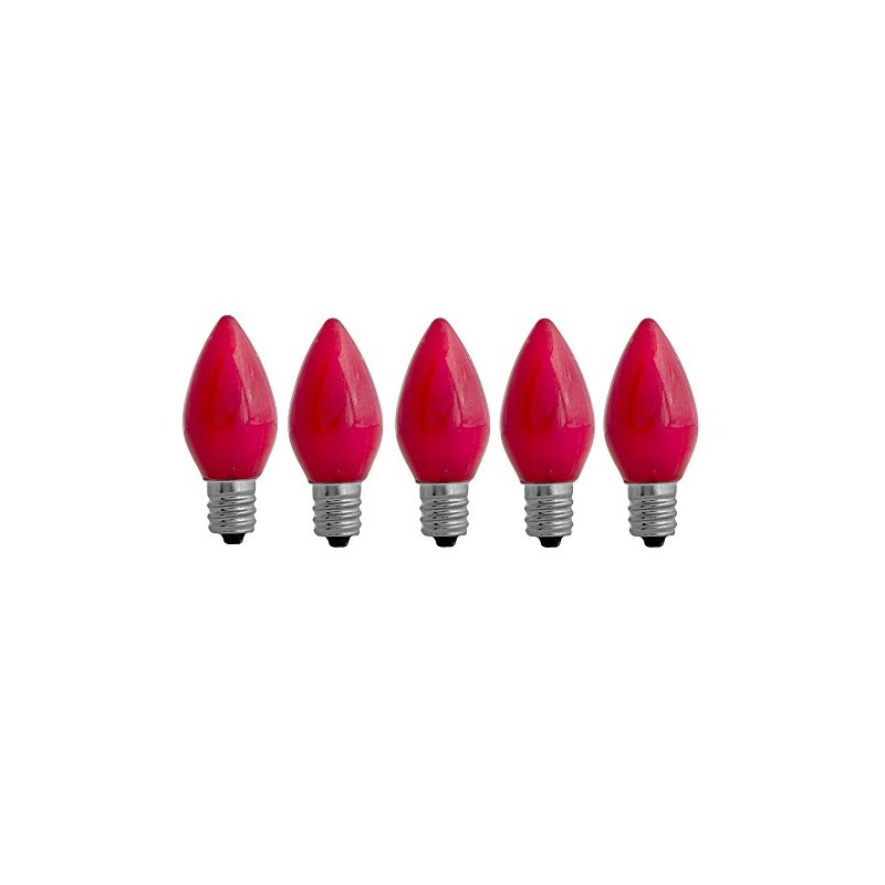 EZLS C7 Red Opaque SMD LED Bulbs - 5 Pack