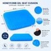 Gel Seat Cushion for Chair Comfort – Breathable Honeycomb Cooling