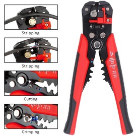 Electrical Wire Striper, Wire Cutter for Fencing Cable Cutter Quickwire Splitter Electrical Snips Cable Cutter Heavy Duty Cable Crimping Tool Wire Cutters Heavy Duty Terminal Crimper Electricians
