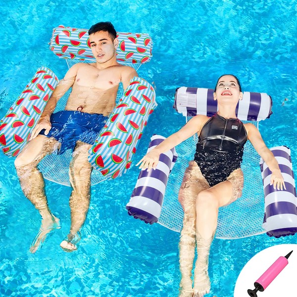 SHENGMEI Large Pool Inflatable Chair 2 Pack, Inflatable Pool Floats