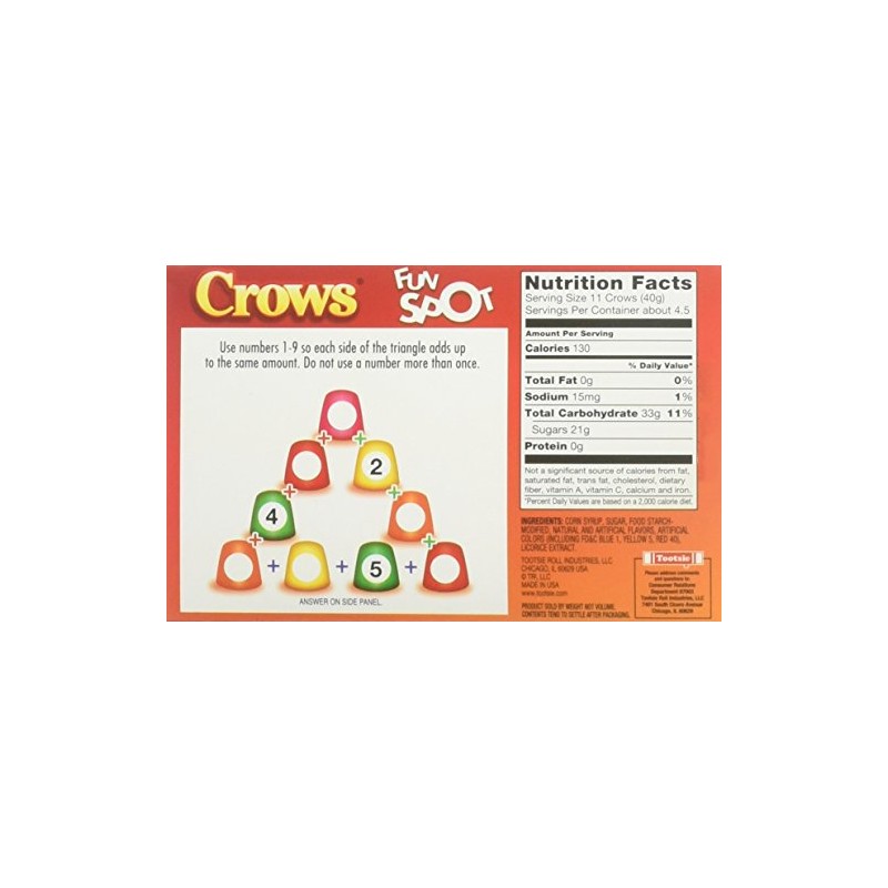 Crows Licorice Flavored Gumdrops (Pack of 3) 6.5 oz Theater