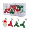 Twofishes Xmas Glod Boots Shower Curtain Hooks Set of 12