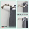 Lwiiom Brushed Nickel Curtain Rod, 28-120" with Internal Splicing, Adjustable