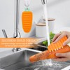 4PCS Vegetable Brushes - Potato Scrubber, Carrot Shape Fruit Brush