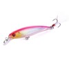 VOANZO 10PCS Laser Simulation Bait 3D Artificial Minnow Fishing Lures Baits, Plastic Fishing Tackle Bass, Hard Bait Life-like Swimbait Fishing Lure Bait (pink)