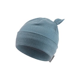 Sterntaler Beanie Ears, Beanie Boys with Fine Rib Pattern, Envelope and Ears, Baby Hat Made of Merino Wool with Velcro Fastening, Lightweight Hat for Babies, grey