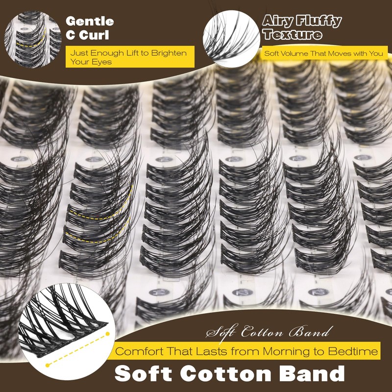 Lash Clusters Kit Natural Eyelash Clusters Kit with Cotton Band