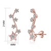 Philip Jones Rose Gold Plated Star Climber Earrings Created with