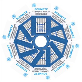 50 Schmetz Universal Sewing Machine Needles -  Assorted Sizes - Box of 10 Cards