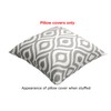 TreeWool (2 Pack Ogee Ikat Accent Cotton Canvas Cushion Covers