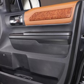 Ynei Matte Black Interior Door Chrome Panel COVER Trim Fits Tundra CrewMax 2014-2021