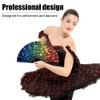 DONGKER Line Dancing Popping Fan,Foldable Handheld Fan with Holster for