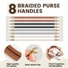Dawitrly 4+8 PCS Bag Bases for Crochet with Purse Handles