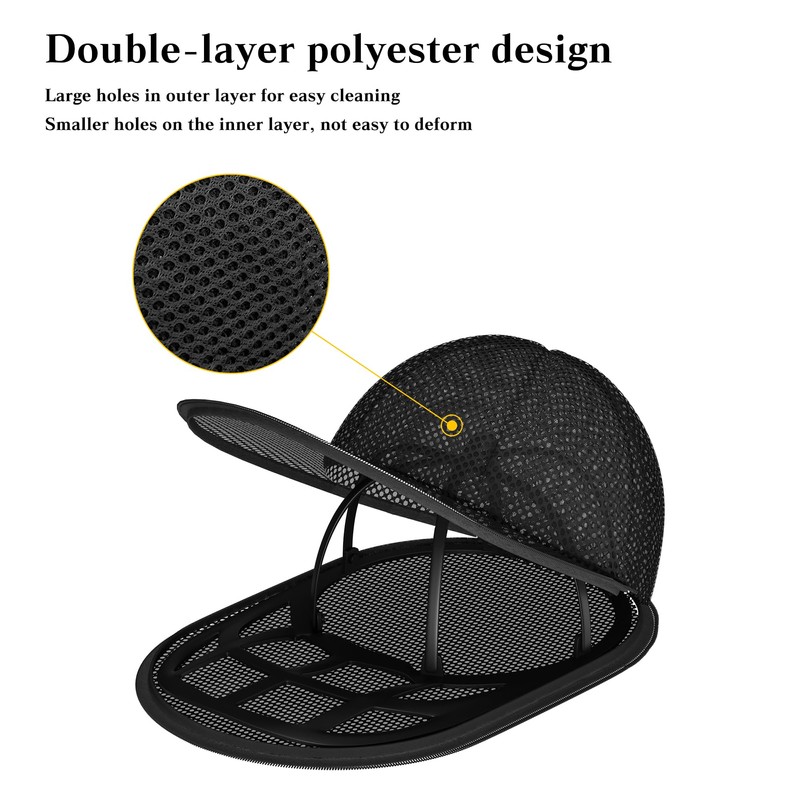 LONGD Baseball Cap Washer Cage - Sturdy Frame Laundry Protector
