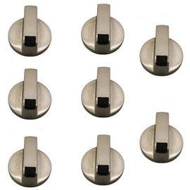 Armastuse Gas Stove Knobs, 6 mm Stainless Steel Cooking Surface Control, Gas Stove Knobs, Accessories, Suitable for Living Room and Dining Room, Pack of 8
