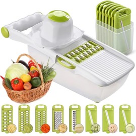 Slicer, Vegetable Slicer, Julienne Set, 8 in 1, Multi-functional, Vegetables, Cabbage, Julienne, Cooker, Grated Daikon Radish, Shredded Slicer Set