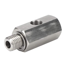 Oil Pressure Sensor Adapter, M12 x 1.5 1/8 NPT Turbo Supply Line Pressure Gauge Oil Pressure Sensor T-Plug Stainless Steel Car Accessories