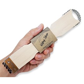 WitnyStore Coconut Grater - Vintage Kitchen Tool - Thai Traditional Style Multipurpose Easy to Use Portable Wooden Hand Held Scraper and Shredder for Fresh or Baby Coconut Meat - 7 x 1.5 x 0.5 inches