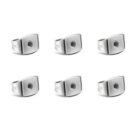 6pcs Pure Titanium Earring Backs Replacements Suit for 0.7-0.8mm Posts, Hypoallergenic Earring Backs for Studs for Women Girls Men Sensitive Ears, Secure Ear Locking for Stud Earrings Nut for Posts