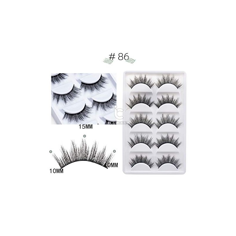 ICYCHEER False Eyelashes, 3D False Eyelashes, Reusable, Long, Thick Eyelashes