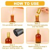 8 Pack 12oz Amber Glass Bottles with Cork Lids, Liquor