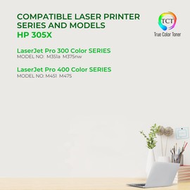 TCT Premium Compatible Toner Cartridge Replacement for HP 305X CE410X Black High Yield Works with HP Laserjet Pro M351A M375NW M451 M475 Printers (4,000 Pages)