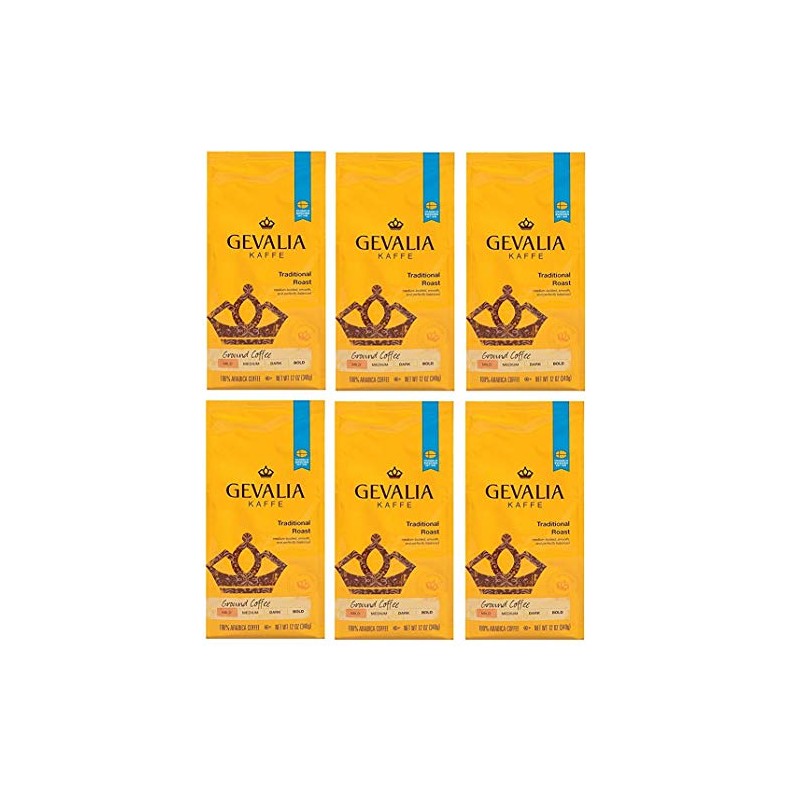 Gevalia Traditional Light Roast Ground Coffee (12 oz Bags (Pack