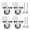 EMSea 4PCS Swivel Castors with U-Shaped Bracket Caster with Brake