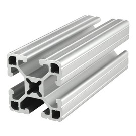 8020, 1515, 15 Series 1.5 Inch x 1.5 Inch T-Slotted Aluminum Extrusion DIY Extruded Linear Slot Bar Rail 80/20 (Ultra Light, Clear Anodize, 89" Long)