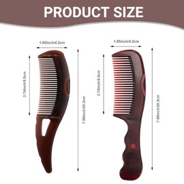 2Pcs Dandruff Comb, Wave Handle Scalp Detox Comb, Scalp Sweep Combs Removes Greasy and Dirt, Self-Cleaning Multifunctional Energy Hair Brush for Woman Man (A)
