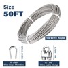 Fshihine 3/16 Wire Rope, 50ft Stainless Steel Cable with Wire
