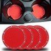 Unifizz 4pcs 2.75 Inch Car Cup Coasters PVC Car Coasters