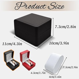 WisePoint Watch Case, PU Leather Watch Box Watch Box Organizer for Men and Women, Portable Watch Boxes Watch Display Case with Detachable Pillow (black)