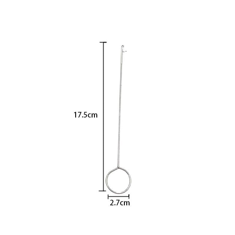 Silver Metal Drawstring Needle Threader Sewing with Needle Inserts DIY