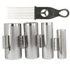 Metal Guiro Musical Instrument with Scraper Hand Percussion Guiro Shaker