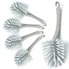 5-Pack Grey Plastic Dish Brush Set, Dish Scrubber and Washing