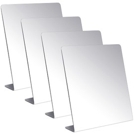 Counter Top Mirror Freestanding Mirror Single Sided Acrylic Desk Mirror for Tabletop Bedroom, Office, Bathroom, Dorm, Home (4 Pcs,9 x 10 Inch)