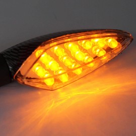 TDR 4pcs Black LED Signal Light Indicators - 2 Pairs - Universal Fit for Hyosung GT 650 R MMC Snake Bike