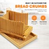 UTOPPI Bread Slicer for Homemade Bread, Foldable Bamboo Cutter with